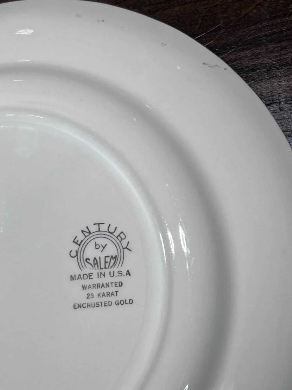 Salem Dinner Plate Aristocrat Maroon (Floral Center)